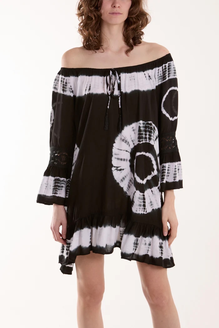 Bardot Tie Dye Midi Dress