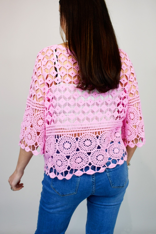 Coloured Crochet Italian Top
