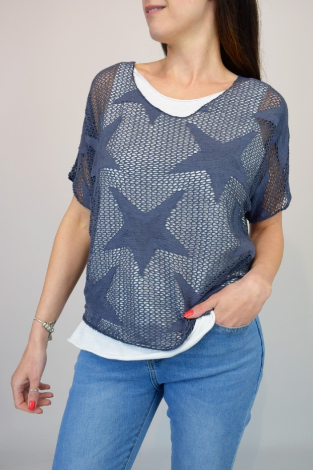 Mesh Star Two Piece Top