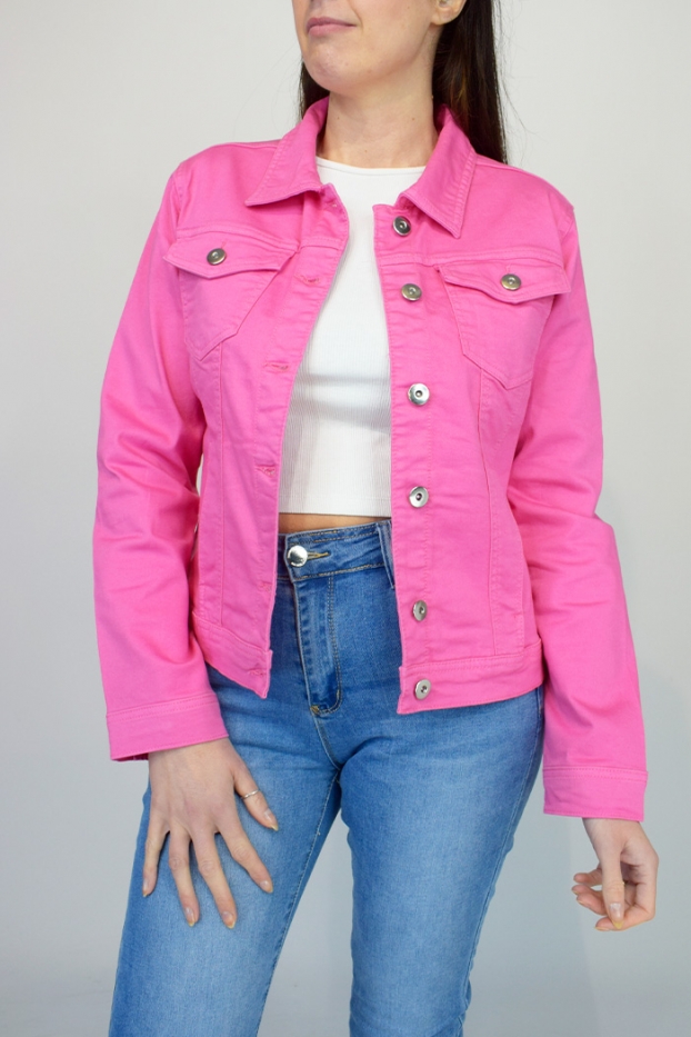Hot Pink Denim Jacket