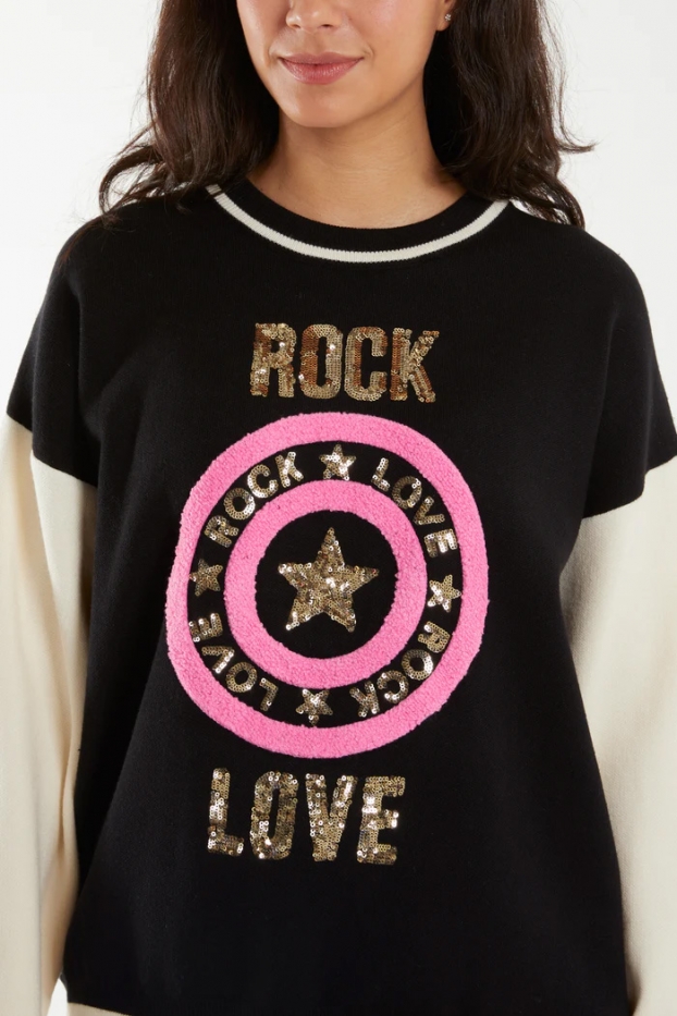 Rock & Love Contrast Sweatshirt 