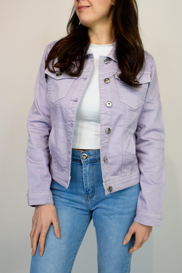 Soft Lilac Denim Jacket